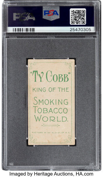 T206 Ty Cobb with Ty Cobb back