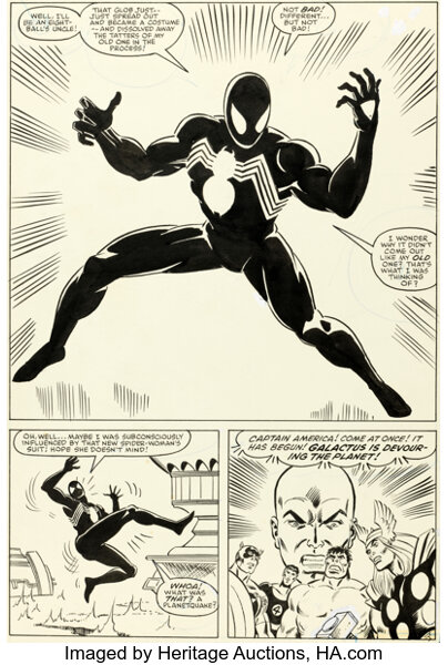 Black Venom original comic art